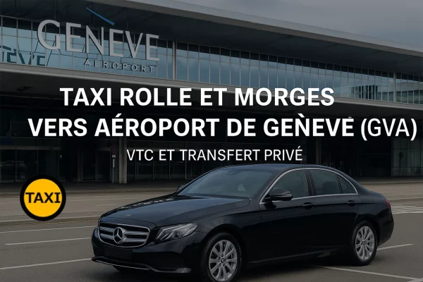 Taxi Rolle et Morges vers Aéroport de Genève (GVA) | VTC et Transfert Privé